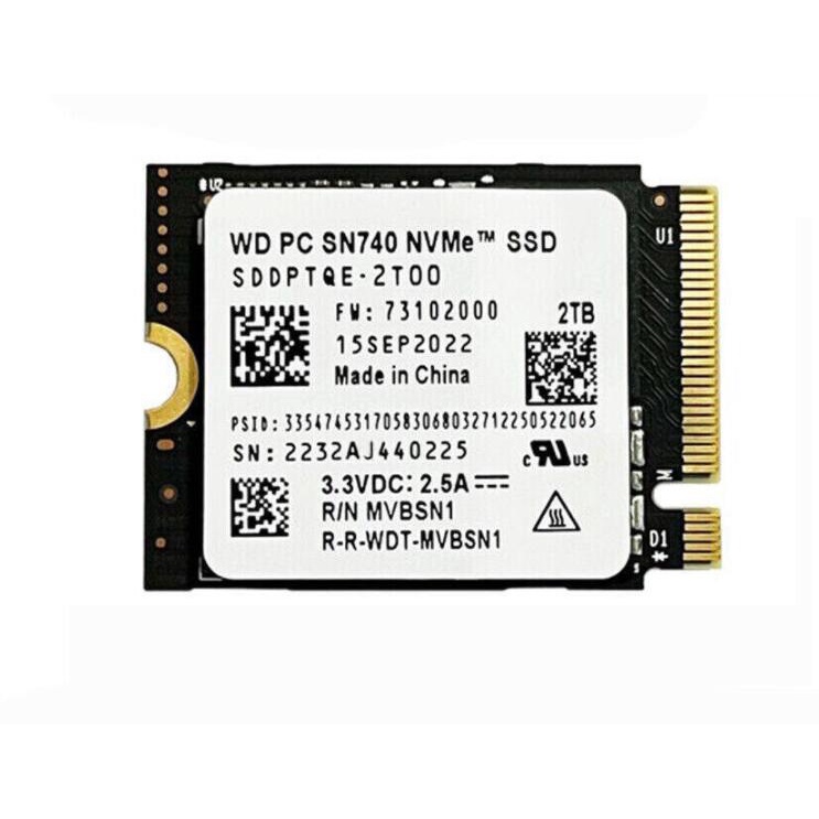 ใหม่ SSD WD SN740 2TB M.2 NVMe 2230 PCIe 4.0x4 สําหรับแล็ปท็อป Microsoft Surface ProX