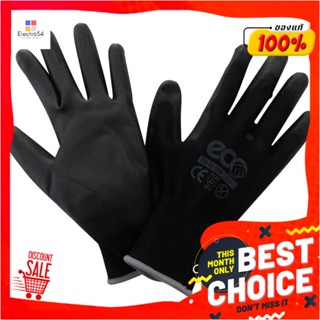 PU-COATED ถุงมือเคลือบ PU MICROTEX ECO-PU สีดำPU-COATED GLOVES MICROTEX ECO-PU BLACK