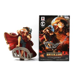 Luffy ของแท้ JP แมวทอง - Scultures Banpresto [โมเดลวันพีช]