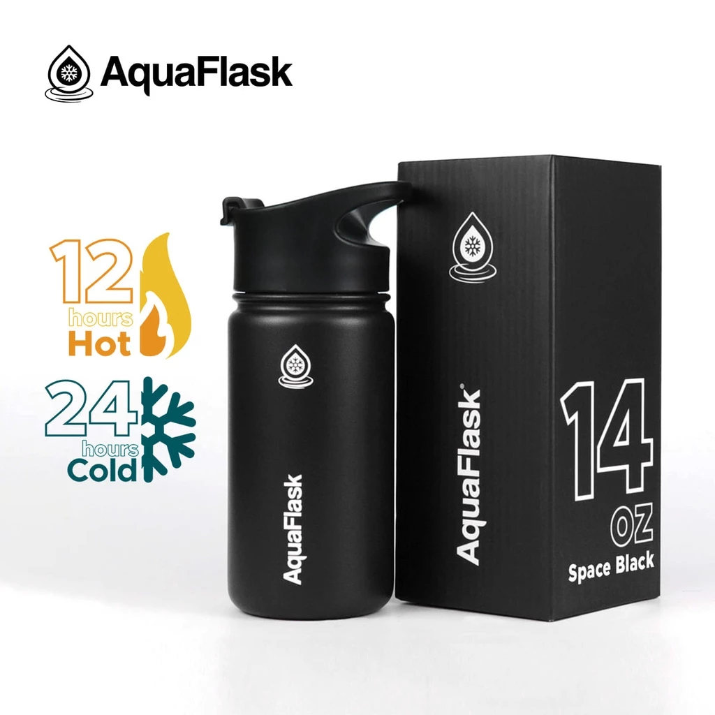 AquaFlask Regular 14oz - กระบอกน้ำเก็บความเย็น กระติกน้ำสแตนเลส 14ออนซ์ thumbnail 4
