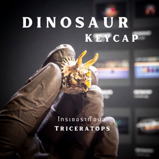 ส่งฟรี Artisan keycap Triceratops