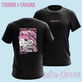 ITADORI X SAKUNA JUJUTSU KAISEN ANIME 100% COTTON TSHIRT. CASUAL PRINTED T-SHIRT JUJUTSU KAISEN ANIME DESIGN._02