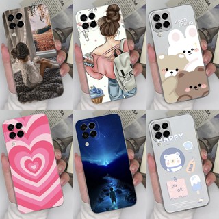 เคสโทรศัพท์มือถือ ซิลิโคนนิ่ม ใส ลายการ์ตูนหัวใจน่ารัก สําหรับ Samsung Galaxy M33 M53 M 33 53 5G