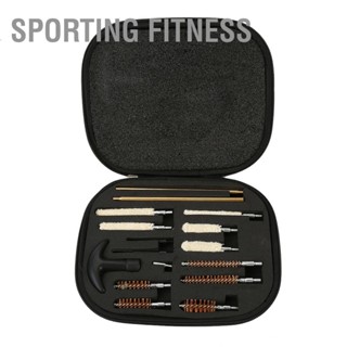 Sporting Fitness 16 ชิ้นชุดทำความสะอาดปืนแบบพกพาแปรงพร้อมกระเป๋าสำหรับปืนมือ 22 357 38 40 44 45 9mm