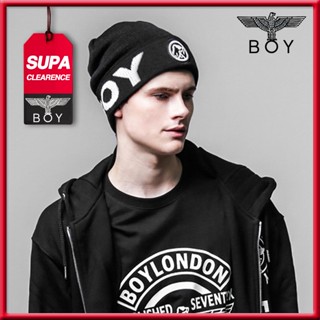 ✪ Boylondon ✪ หมวกบีนนี่ ปักลายโลโก้นกอินทรีย์ สีขาว ของแท้ สําหรับทุกเพศ B63CP13U