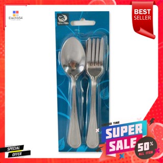 ทวินฟิชFishFork-Spoon 2.5ช้อนส้อมลายจุดหนามม. แพ็ค6คู่Twin FishFork-Spoon mm. 2.5x6Pairs