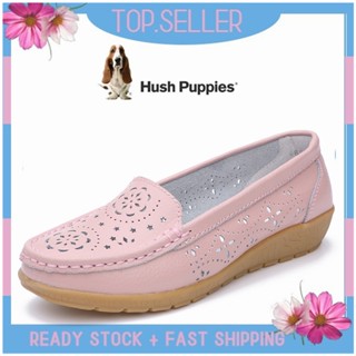 HUSH PUPPIES รองเท้าโลฟเฟอร์ ส้นแบน แบบสวม สําหรับผู้หญิง