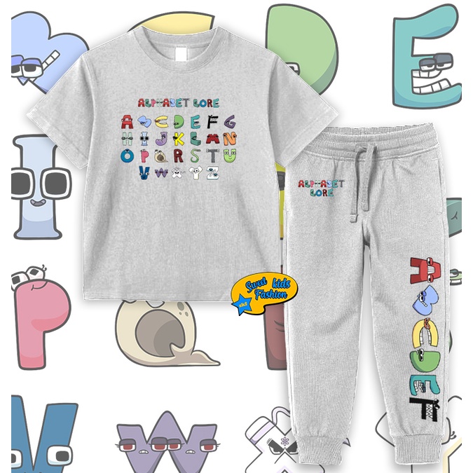 Alphabet Lore Jogger Kids Set Alphabet Lore Kids T-Shirt Set 002
