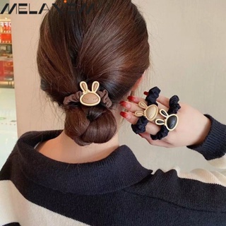 Scrunchies ยางมัดผมหางม้า รูปกระต่ายน่ารัก สไตล์เกาหลี เรียบง่าย ยืดหยุ่น เรียบง่าย เครื่องประดับ สําหรับผู้หญิง