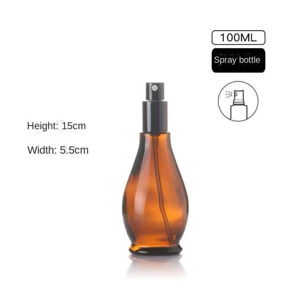 Lyndon ขวดน้ําหอม Aromatherapy Travel Lotion ขวดปั๊ม 10ml-100ml แก้ว Amber Essential Oil Dropper ขวด