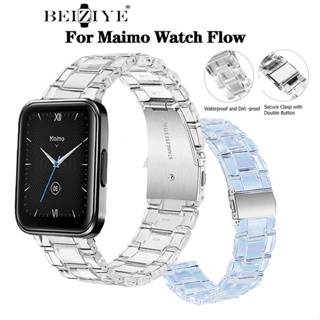 สาย maimo สมาร์ทวอช โปร่งใส สายสมาร์ทวอทช์ maimo watch flow กันน้ำ สายกีฬา