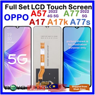 ชุดหน้าจอสัมผัส LCD แบบเต็มจอ สําหรับ OPPO A17 OPPO A17k OPPO A77s OPPO A57 2022 4G 5G OPPO A77 2022 5G