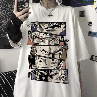 เสื้อยืด tshirt ขนาดใหญ่ unisex นารูโตะ One Piece อะนิเมะสําหรับผู้หญิงการ์ตูนญี่ปุ่นฮาราจูกุผ้ yQ1_49