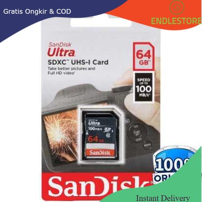 Sandisk Ultra SDXC UHS-I Class 10 การ์ด SD (100mb/s) - SDSDUNR-GN3IN