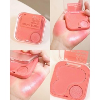 บลัชออนไร้ฝุ่น ปัดแก้ม โอ้ มาย บลัช 2P Original Oh my blush OMB 4.3g. / 5 g.