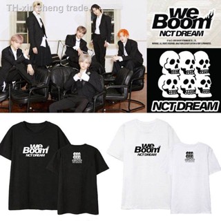 เสื้อยืดแฟชั่น เสื้อยืด เสื้อยืดผ้าฝ้ายพิมพ์ลาย KPOP NCT Dream We Boom ทรงหลวมสำหรับผู้ชาย gift_09