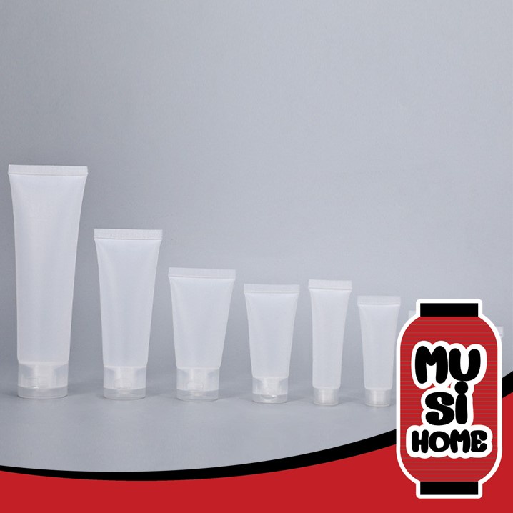 MUSI.HOME【ราคาถูก】หลอดบีบ บรรจุภัณฑ์ซิลิโคน นิ่ม หลอดครีม หลอดเจล หลอดโฟม เกรดA ฝา ฝาป๊อกแป๊ก สีใส GG8