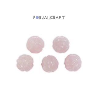 Rose quartz dragon ball bead ลูกปัดโรสควอตซ์ 12mm