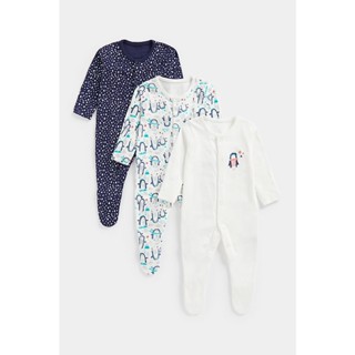 Mothercare Penguins Sleepsuits - 3 Pack CD322 ชุดสลีพสูทเด็ก