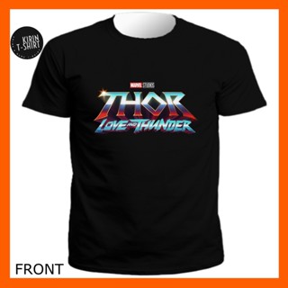 T-shirt  เสื้อยืด ผ้าฝ้าย 100% พิมพ์ลายภาพยนตร์ Dtf Thor Love and Thunder Marvel Studios Avengers ยุค 30s สีดํา สํา_07