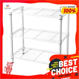 3 ชั้นวางของ 3 ชั้น STACKO BAZE 60x30x60 ซม. สีขาว3 TIER SHELVES STACKO BAZE 60X30X60CM WHITE