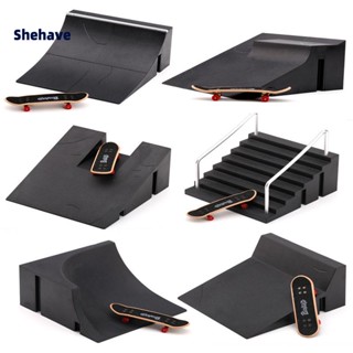 Shehave Fingerboard Ramp ชุดอุปกรณ์เสริมสเก็ตบอร์ดนิ้วมือ ขนาดเล็ก เหมาะกับของขวัญ ของเล่นสําหรับเด็ก