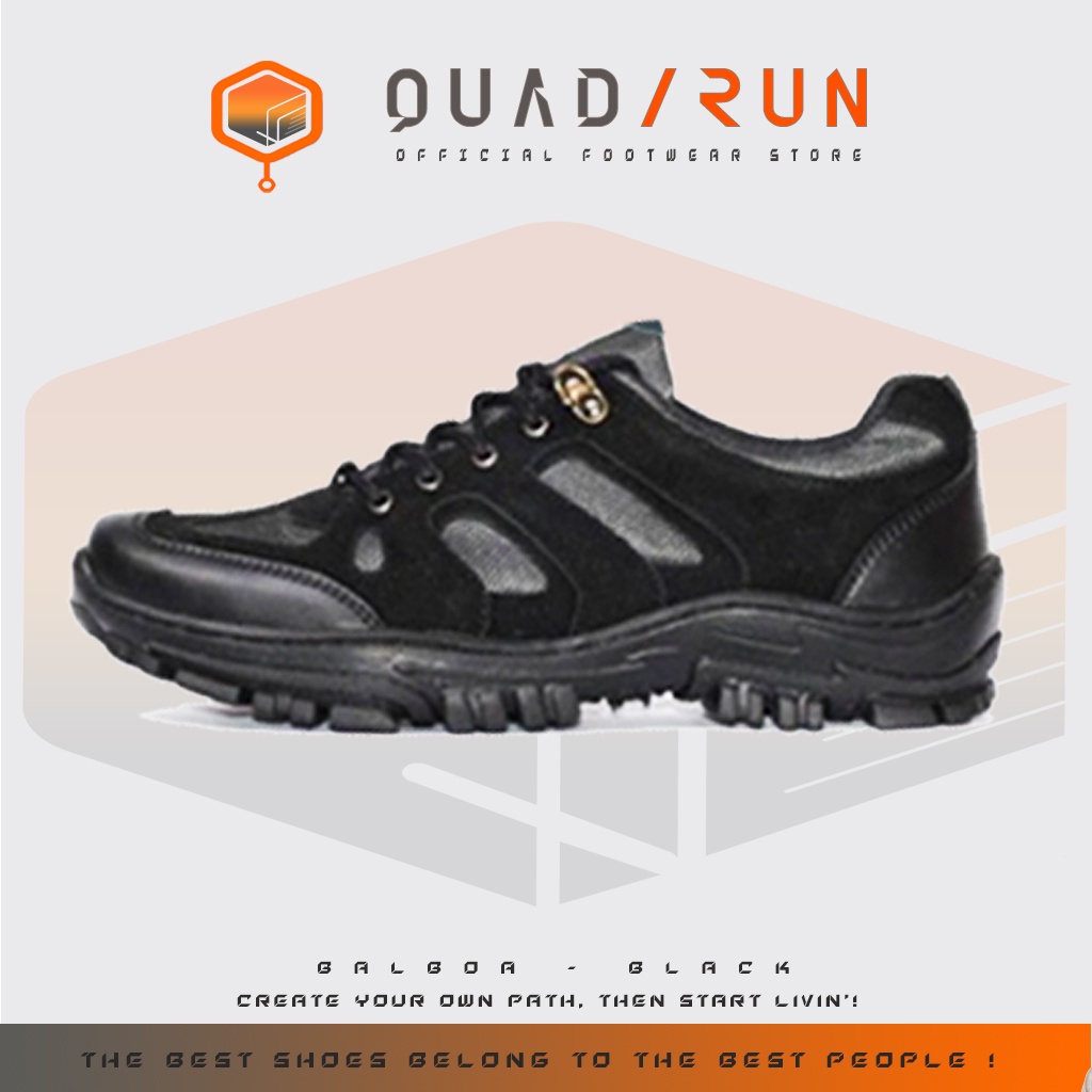 ล่าสุด Quadrun Anti-Slip Mens Outdoor Hiking Tracking adventure Shoes