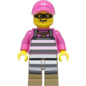 [ Minifigures ] มินิฟิก Lego - Crook Cream : City Police (cty1385) ราคา/ชิ้น