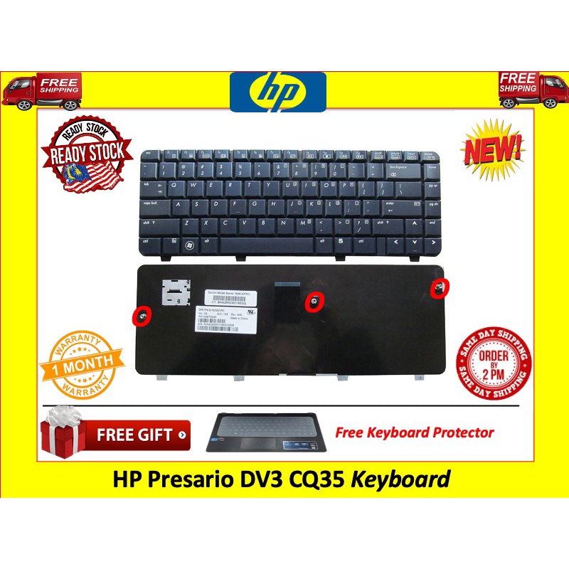 HP COMPAQ Presario CQ35 CQ30 CQ36 DV3 CQ35-101TU CQ35-101TX DV3-1000, DV3-2000, DV3-2100 Series แป้น