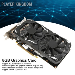 Player kingdom กราฟิกการ์ด RX 580 8GB GDDR5 256bit รองรับ 8K 16 PCI Express 3.0 2 พัดลมระบายความร้อนกราฟิกการ์ดสำหรับเล่นเกม