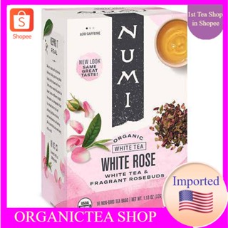 Numi Tea, Organic Tea, White Tea, White Rose, 16 Tea Bags ชา ไวท์โรส💚พร้อมส่ง💜