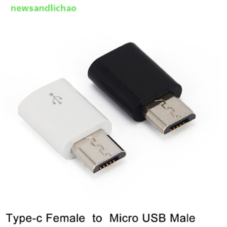 Newsandlichao อะแดปเตอร์เชื่อมต่อ USB-C Type C Female to Micro USB Male