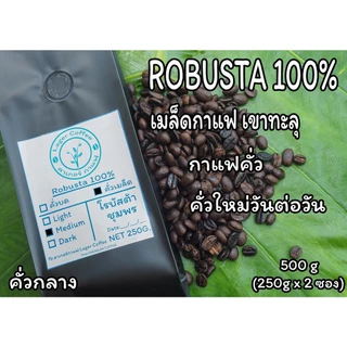 เมล็ดกาแฟคั่ว Robusta100% เขาทะลุ จ.ชุมพร 500g