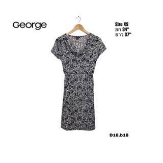 George[จอร์จ] women dress xs เดรสยาวประมารเข่า อก 34 ยาว 37 D18.b18