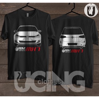 เสื้อยืด พิมพ์ลาย VW Golf GTI MK7 Full Front Back สําหรับผู้ชาย