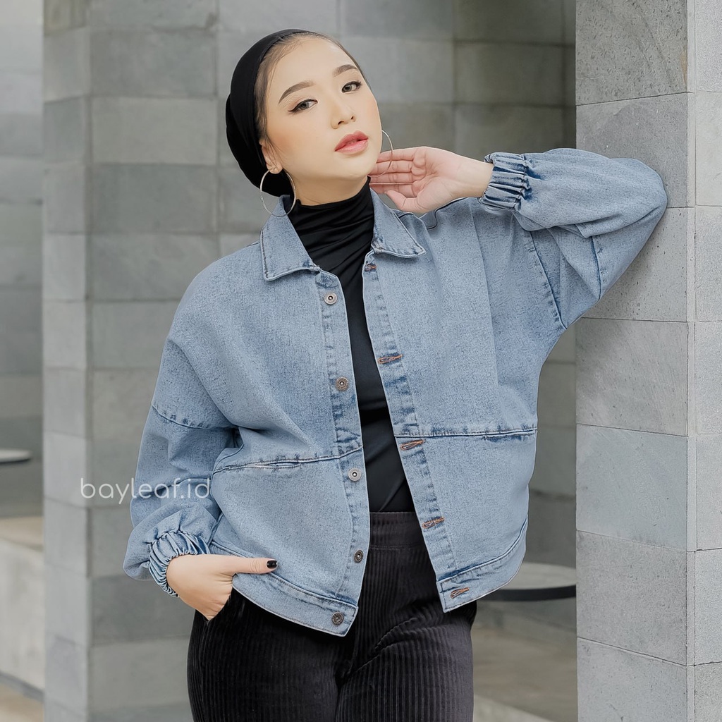 Bayleaf.id Berlin Jeans Jacket แขนยาว / เสื้อแจ็คเก็ตลําลองผู้หญิง