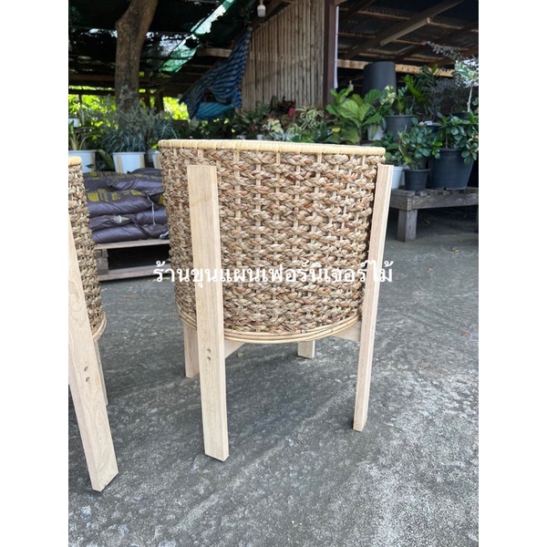 ตะกร้า ตะกร้าปลูกต้นไม้ ตะกร้าผักตบชวา ผสมหวายแท้ 🔥 งานสวยรับประกันคะ - รูปที่ 7