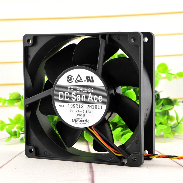 พัดลมแชสซีเซิร์ฟเวอร์ Sanyo 12 ซม. 12038 ดั้งเดิม 12V 0.52A 109R1212H1011