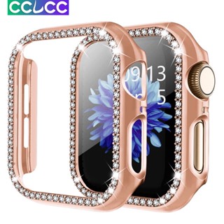 Cclcc เคสนาฬิกาข้อมือ ประดับเพชร กันกระแทก สําหรับ Apple watch Case 45 มม. 41 มม. 44 มม. 40 มม. 42 มม. 38 มม. iWatch series 3 4 5 6 SE 7 8