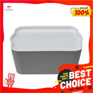 STORAGE กล่องเก็บของ STACKO LARZE ไซส์ M 44.5x30x14 ซม. สีเทา ฝาขาวSTORAGE BOX STACKO LARZE M 44.5X30X14CM GRAY/WHITE L