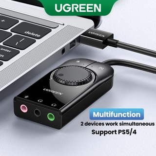 UGREEN อะแดปเตอร์การ์ดเสียง ภายนอก USB 3.5 มม. 1 เมตร