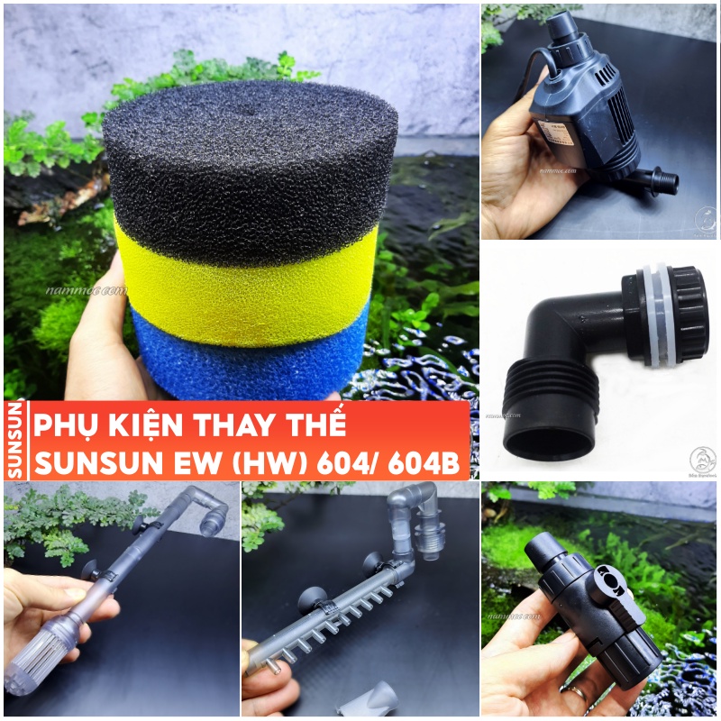 อุปกรณ์เสริมสําหรับ SUNSUN 604 / 604B Filter | เครื่องทดแทน - ผ้าฝ้าย - ฝาปิด - ล็อคฝา - เปลี่ยนล็อค