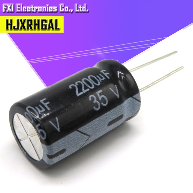 5PCS 35V2200UF 16*25 มม.2200UF 35V ตัวเก็บประจุไฟฟ้าใหม่