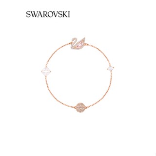 Swarovski DAZZLING SWAN สร้อยข้อมือ จี้หงส์ โรแมนติก เครื่องประดับสําหรับผู้หญิง