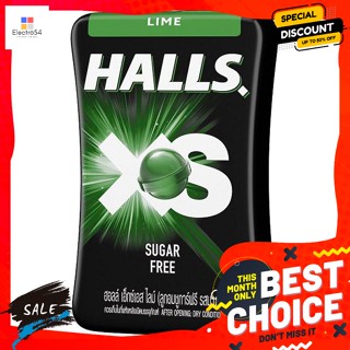 halls(ฮอลล์) ฮอลล์ เอ็กซ์เอส ลูกอมชูการ์ กลิ่นไลม์ 13.8 ก. Halls XS Sugar Free Candy Lime Flavor 13.8 g.ลูกอม