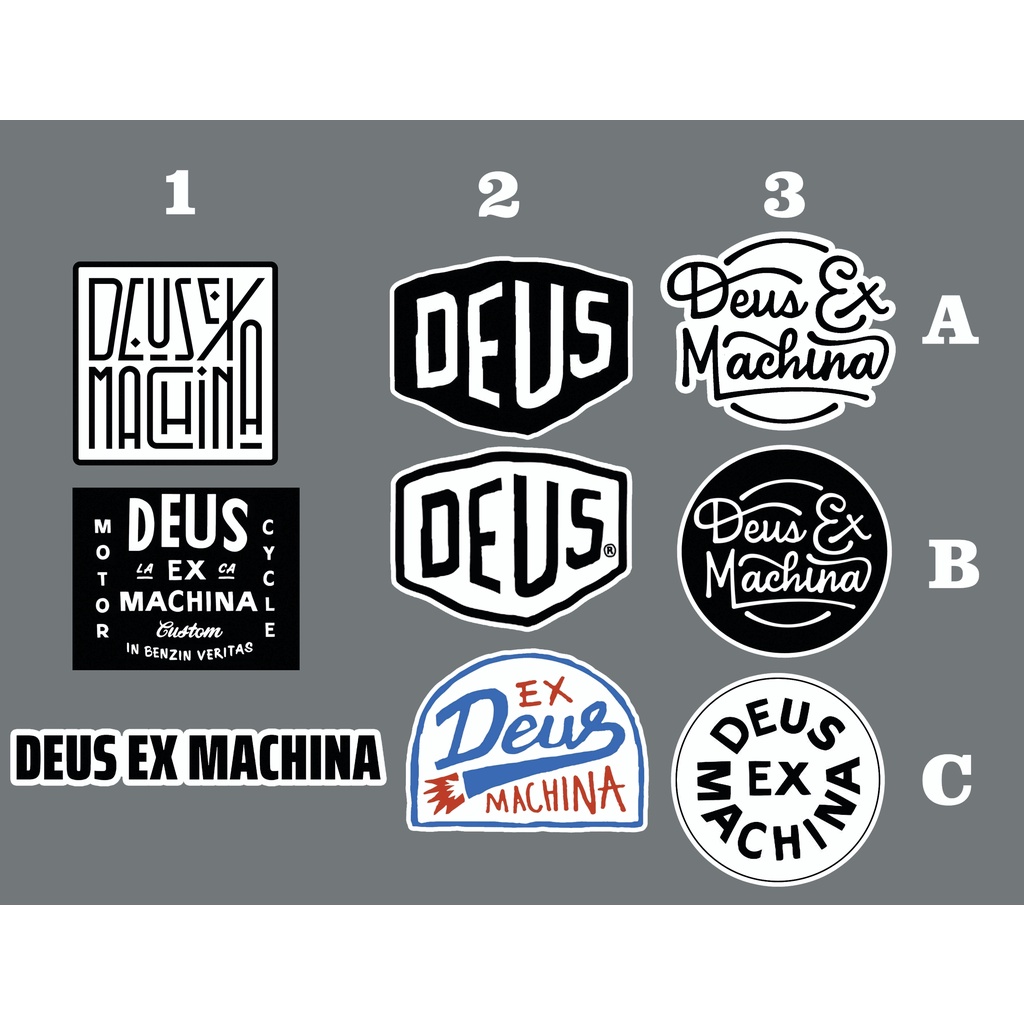 สติ๊กเกอร์ Deus Ex Machina | สติ๊กเกอร์ติดมอเตอร์ไซค์ | สติ๊กเกอร์แบรนด์