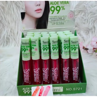 SASIMI LIP TIN ALOE VERA 99% LIP GLOSS S721 - Sasimi aloevera lip gloss liptint aloevera (3 COLOR)