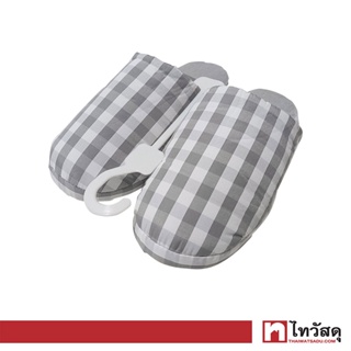 KASSA HOME รองเท้าใส่ในบ้าน Gingham รุ่น NPPC2298 ไซซ์ 41 สีเทา