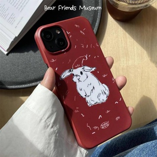 เคสโทรศัพท์มือถือแบบแข็ง ลายกระต่าย สําหรับ Iphone 14pro 13 12 12pro 11 xsmax xr