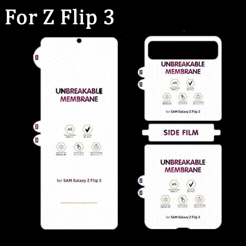 ตัวป้องกันหน้าจอแบบเต็มแบบนุ่มสําหรับ Samsung Galaxy Z Flip7 6 5 4 เมมเบรนด้านหลังด้านหน้ายืดหยุ่น Hydrogel สําหรับ Z Flip 7 6 ฟิล์มป้องกัน - รูปที่ 6